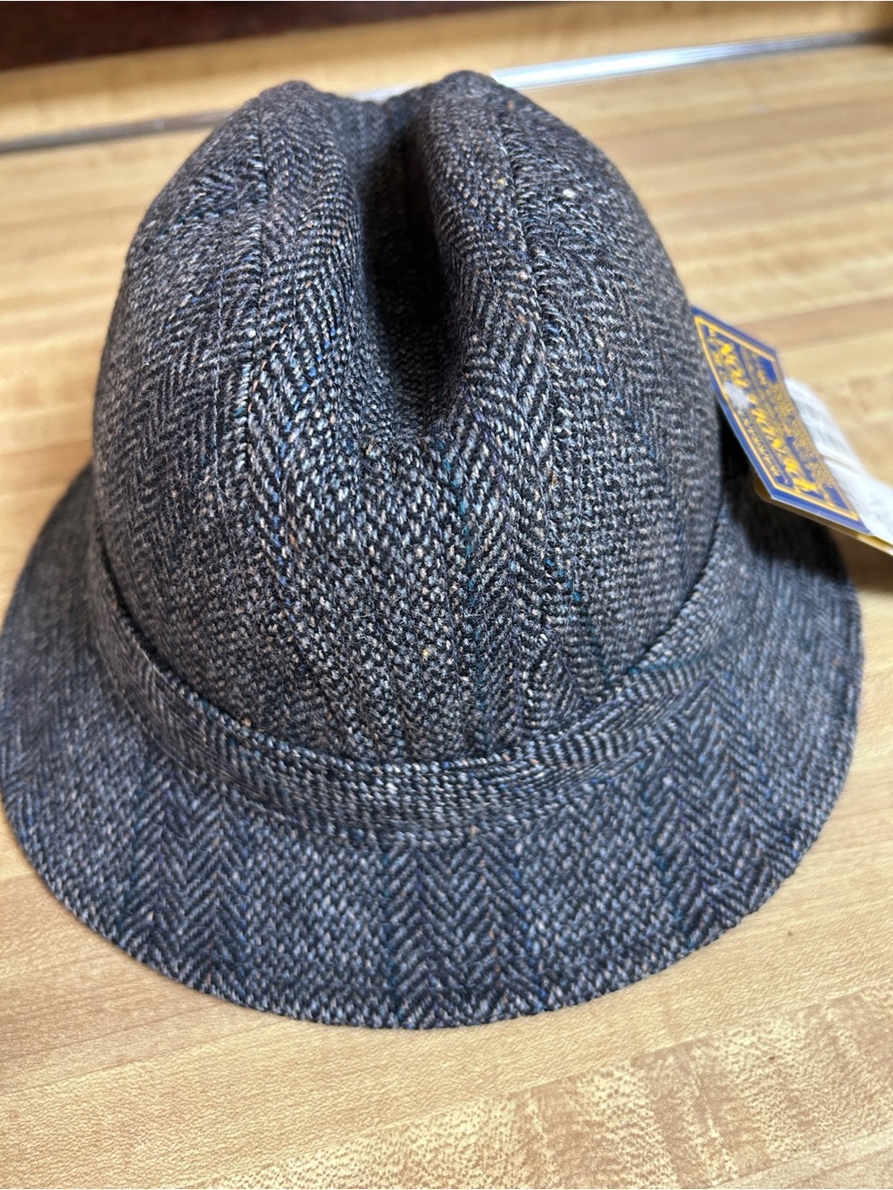 Vintage Pendleton Men's Tweed Hat- Gray Multicolor NWT Size Medium - Picture 2 of 8